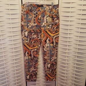Peruvian Connection Sumatra Colorful Paisley Print Pants Size 10